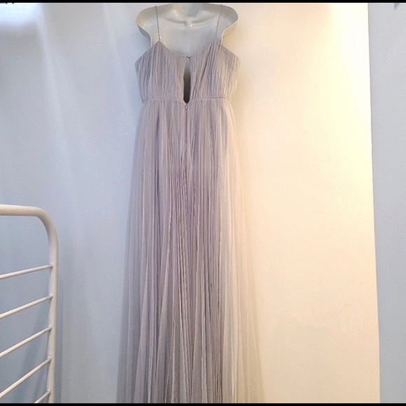 NWT ASOS DESIGN Cami Pleated Tulle Maxi Dress in Grey 12 - Picture 6 of 12